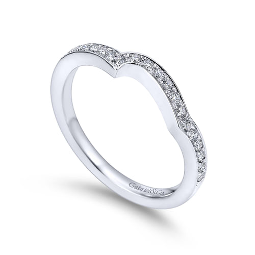18K White Gold Matching Wedding Band