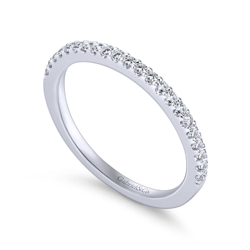 18K White Gold Matching Wedding Band