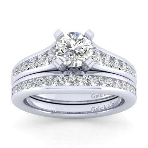 18K White Gold Matching Wedding Band