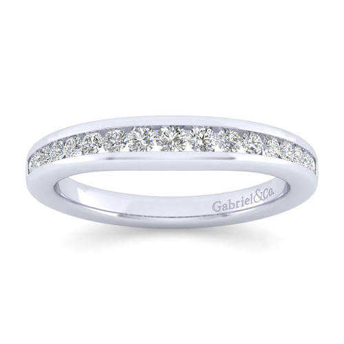 18K White Gold Matching Wedding Band