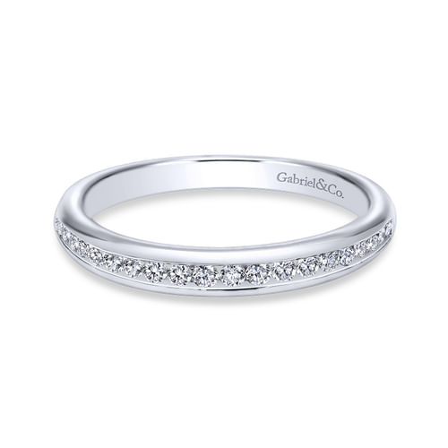 18K White Gold Matching Wedding Band