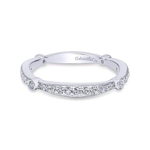 18K White Gold Matching Wedding Band