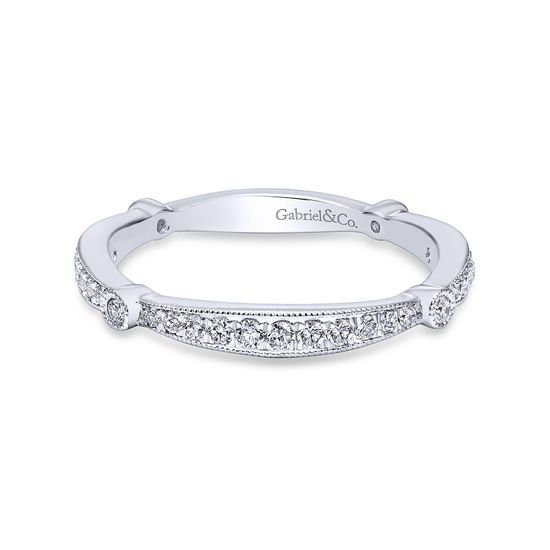 Gabriel - 18K White Gold Matching Wedding Band