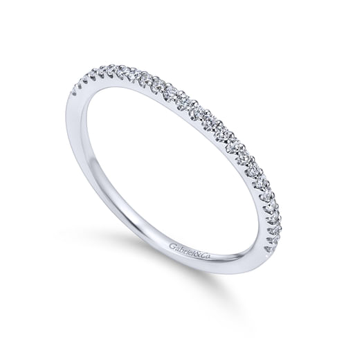 18K White Gold Matching Wedding Band