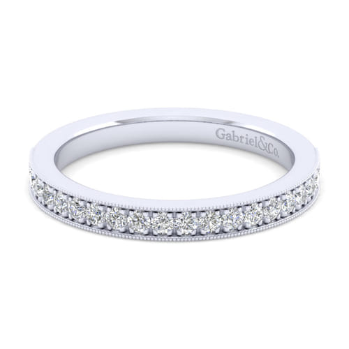 18K White Gold Matching Wedding Band