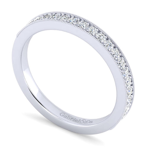 18K White Gold Matching Wedding Band