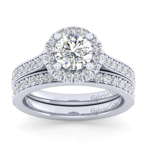 18K White Gold Matching Wedding Band