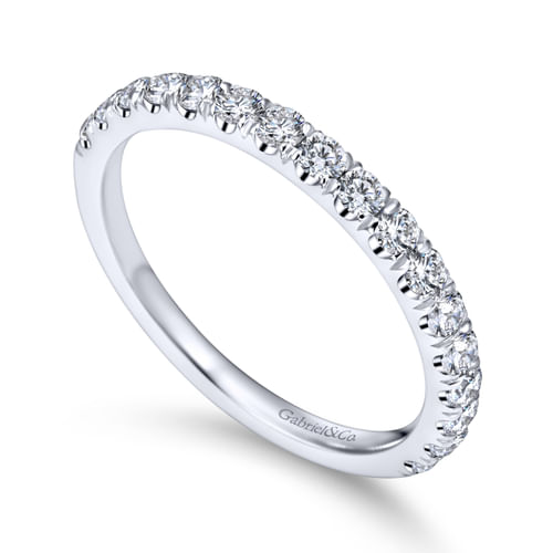18K White Gold Matching Wedding Band