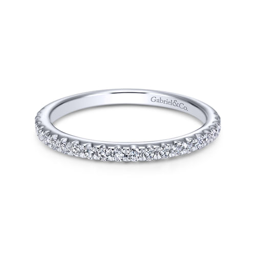 18K White Gold Matching Wedding Band