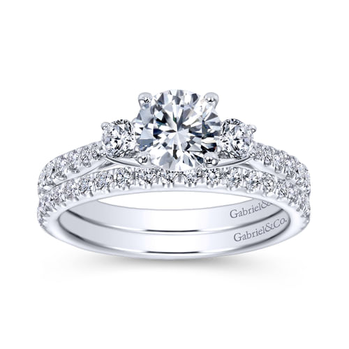 18K White Gold Matching Wedding Band