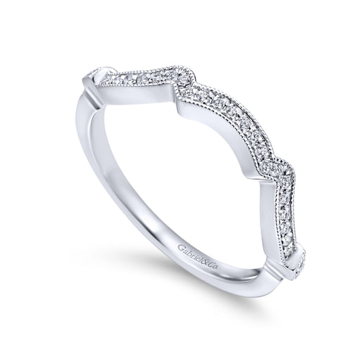 18K White Gold Matching Wedding Band