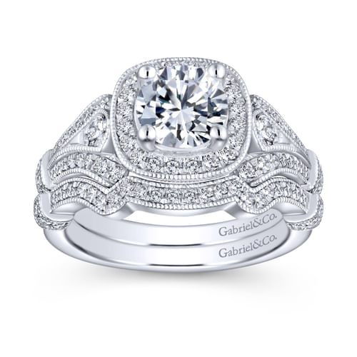 18K White Gold Matching Wedding Band
