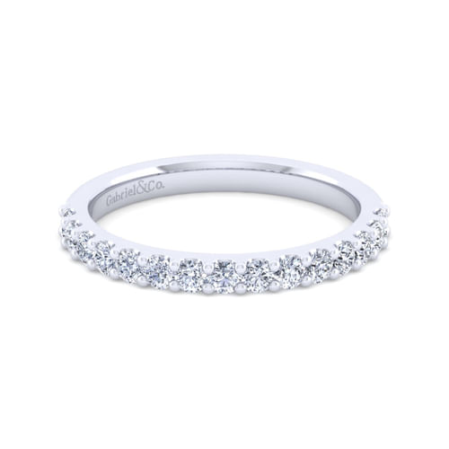 18K White Gold Matching Wedding Band