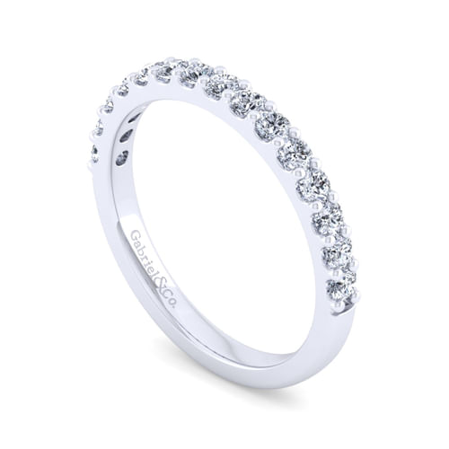 18K White Gold Matching Wedding Band