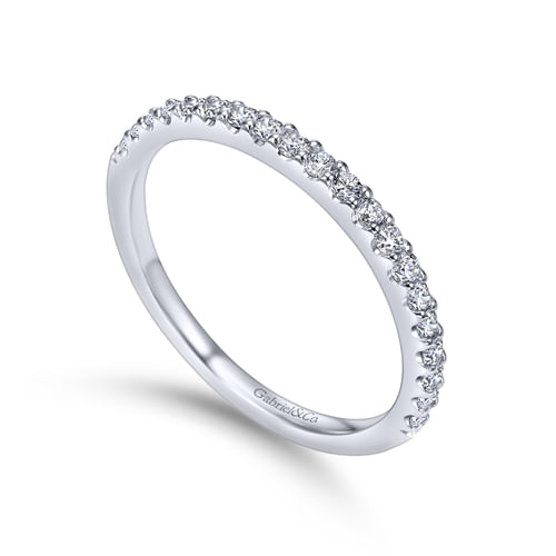 18K White Gold Matching Wedding Band