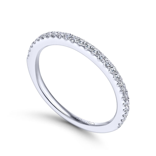 18K White Gold Matching Wedding Band