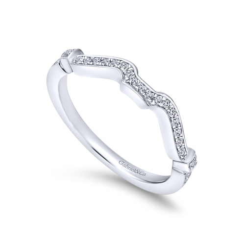 18K White Gold Matching Wedding Band