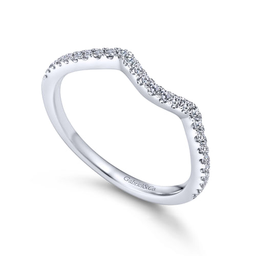18K White Gold Matching Wedding Band