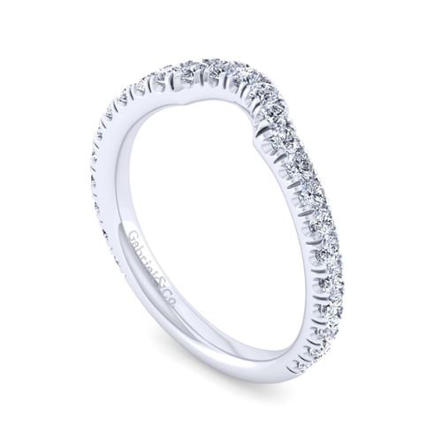 18K White Gold Matching Wedding Band