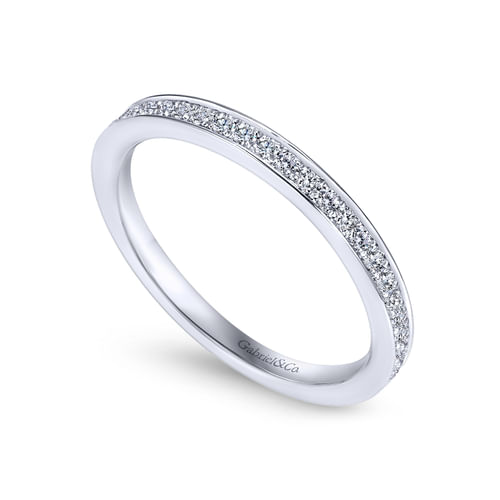 18K White Gold Matching Wedding Band