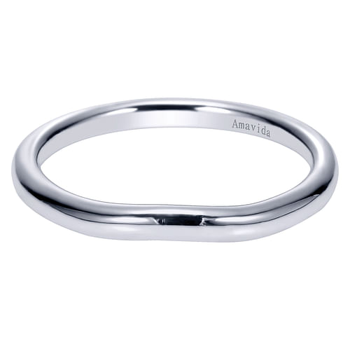 18K White Gold Matching Wedding Band