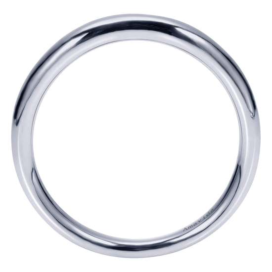 18K White Gold Matching Wedding Band angle 2