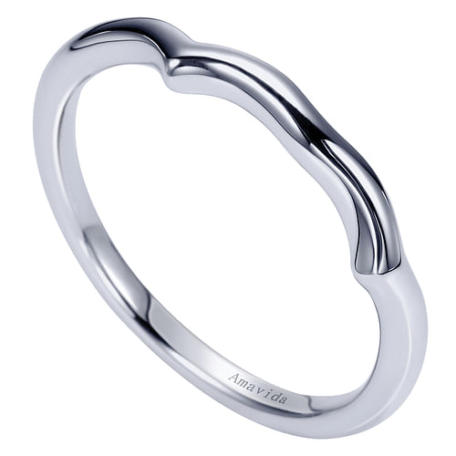 18K White Gold Matching Wedding Band