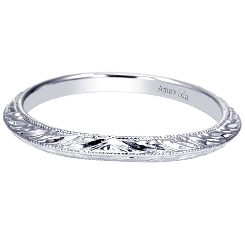 18K White Gold Matching Wedding Band