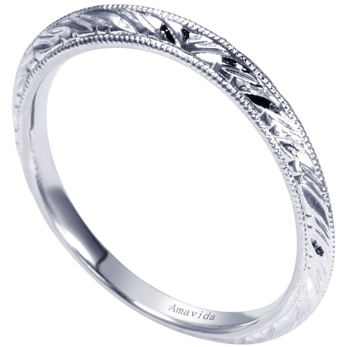 18K White Gold Matching Wedding Band