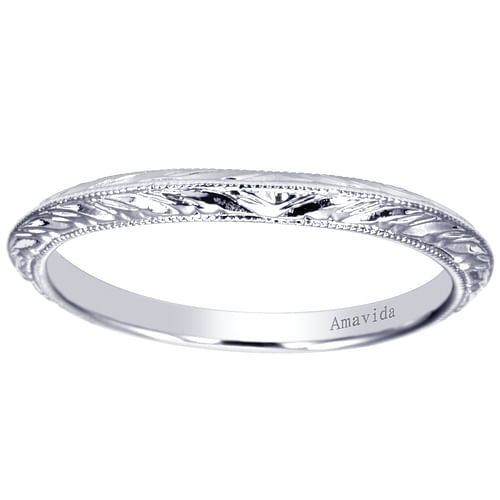 18K White Gold Matching Wedding Band