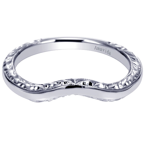 18K White Gold Matching Wedding Band