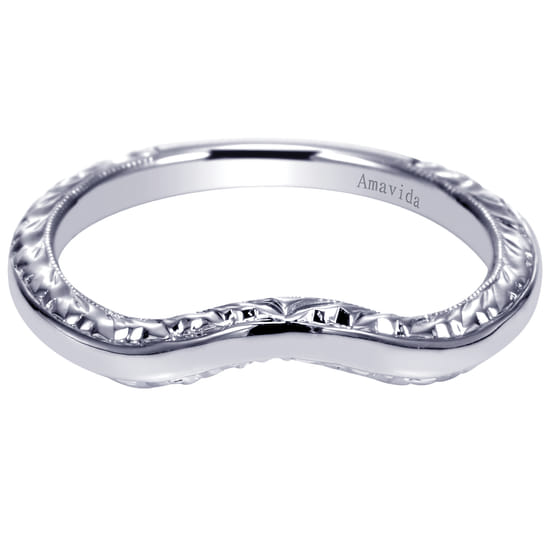 18K White Gold Matching Wedding Band