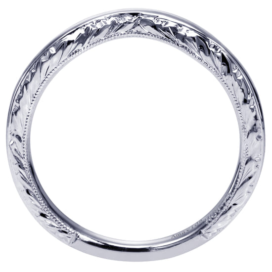 18K White Gold Matching Wedding Band angle 2