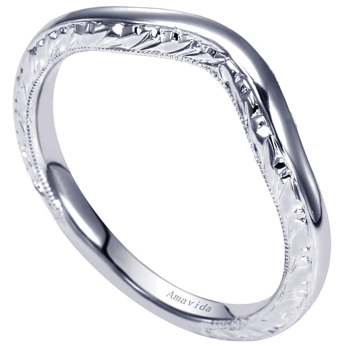 18K White Gold Matching Wedding Band