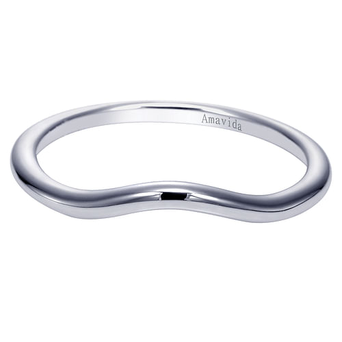 18K White Gold Matching Wedding Band