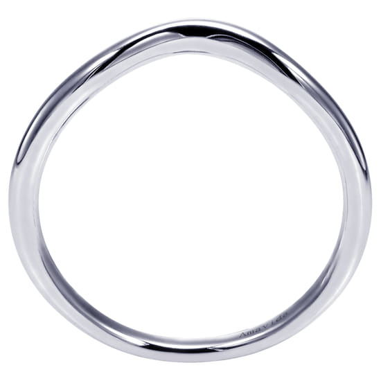 18K White Gold Matching Wedding Band angle 2