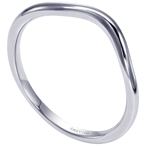 18K White Gold Matching Wedding Band