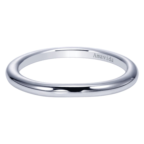 18K White Gold Matching Wedding Band