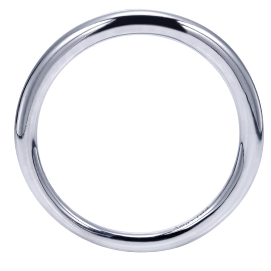 18K White Gold Matching Wedding Band angle 2