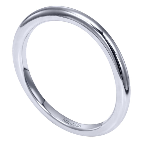 18K White Gold Matching Wedding Band