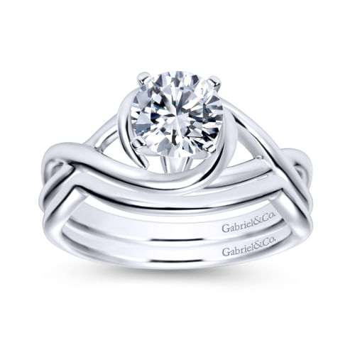 18K White Gold Matching Wedding Band