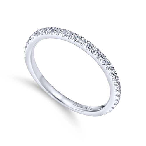 18K White Gold Matching Wedding Band