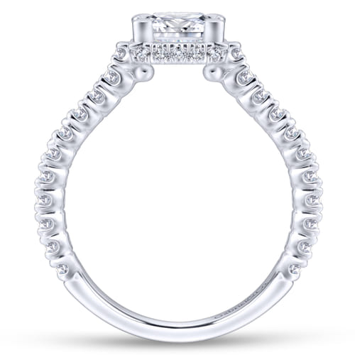 18K White Gold Princess Cut Diamond Engagement Ring