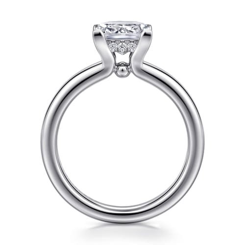 18K White Gold Princess Cut Diamond Engagement Ring