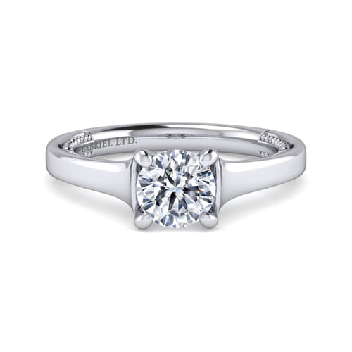 18K White Gold Round Diamond Engagement Ring 18K White Gold Round Diamond Engagement Ring