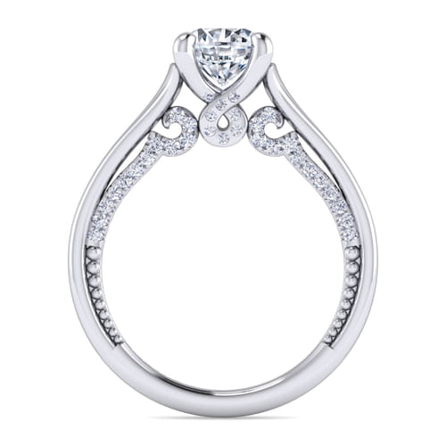 18K White Gold Round Diamond Engagement Ring 18K White Gold Round Diamond Engagement Ring