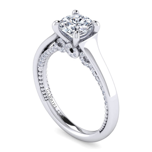 18K White Gold Round Diamond Engagement Ring 18K White Gold Round Diamond Engagement Ring