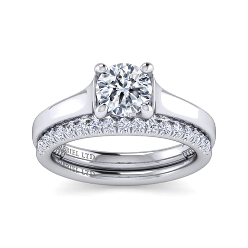 18K White Gold Round Diamond Engagement Ring 18K White Gold Round Diamond Engagement Ring