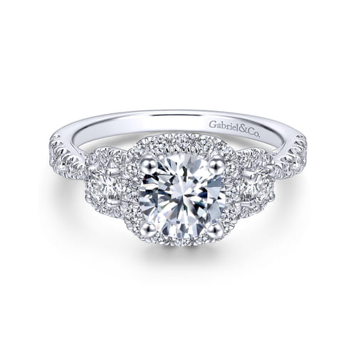 18K White Gold Round Diamond Engagement Ring 18K White Gold Round Diamond Engagement Ring