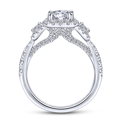 18K White Gold Round Diamond Engagement Ring 18K White Gold Round Diamond Engagement Ring